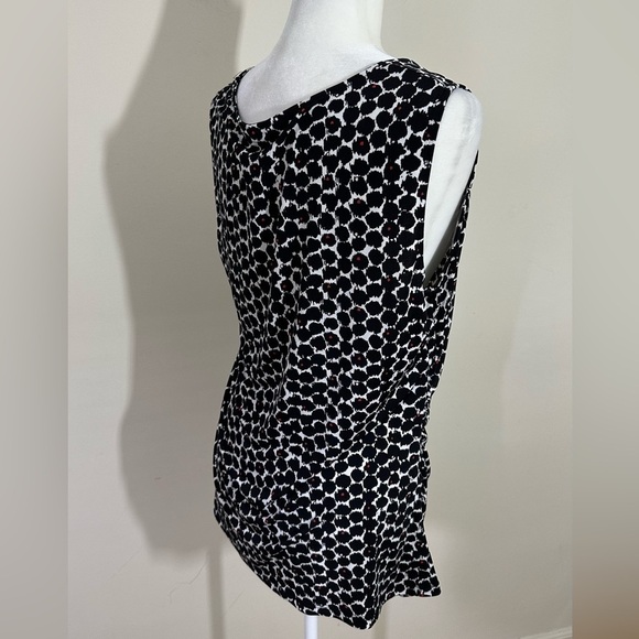 New York & Company sz XL top, tunic in black. White an a tiny bit of red silky - Picture 5 of 13